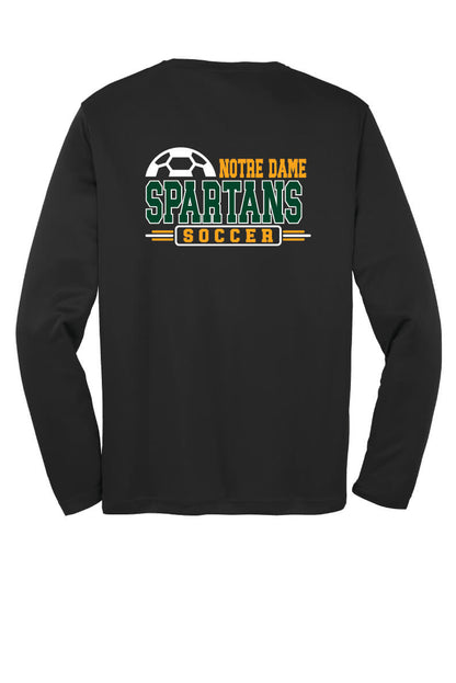 Notre Dame Soccer Sport Tek Competitor Long Sleeve Shirt