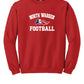 North Warren Patriots Football Crewneck Sweatshirt red