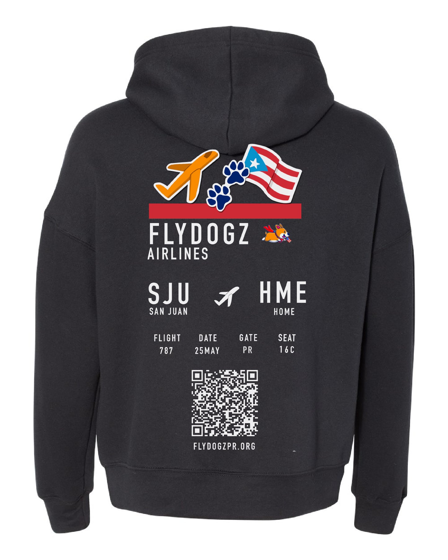 Fly Dog  Bella Canvas Sponge Fleece Pullover Hoodie