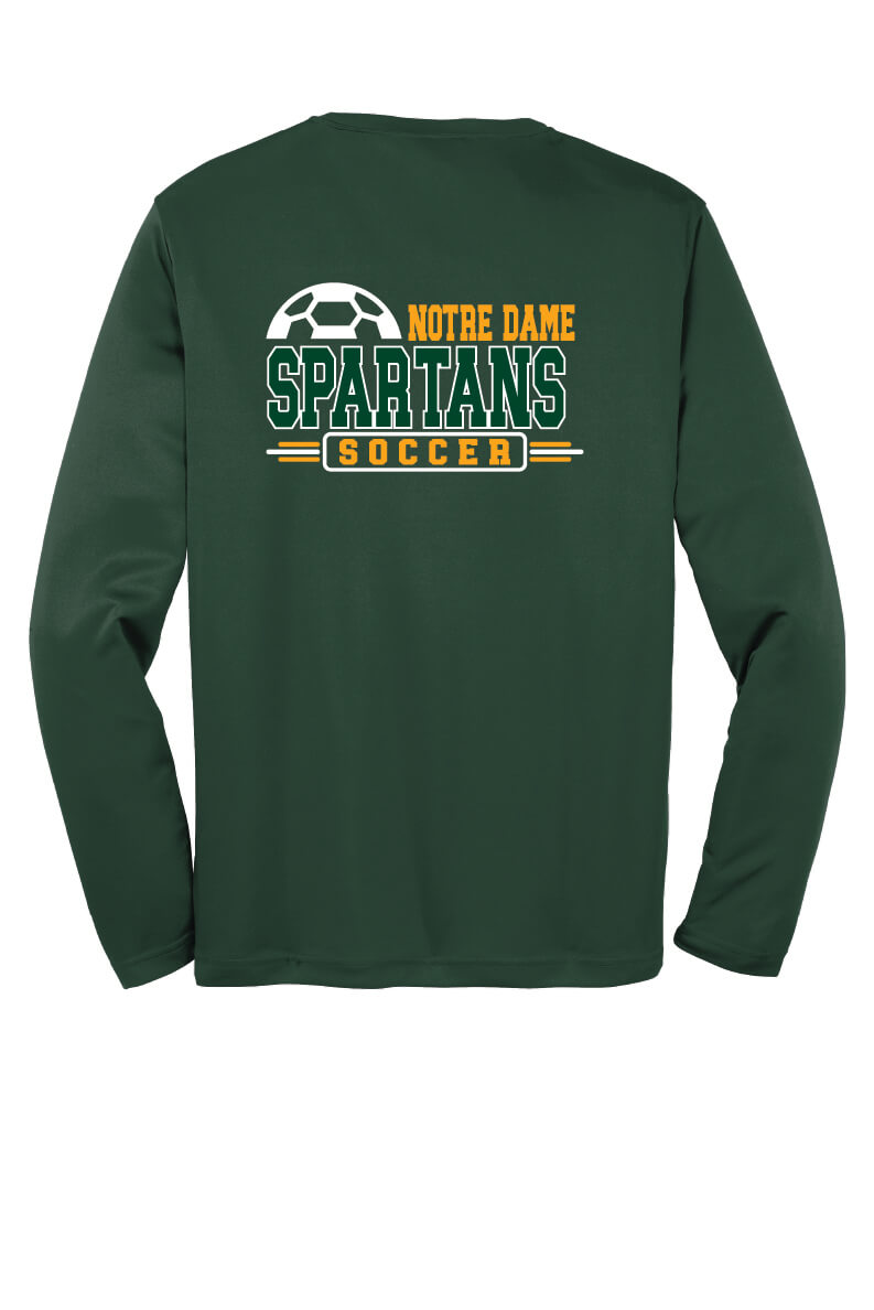 Notre Dame Soccer Sport Tek Competitor Long Sleeve Shirt (Youth)