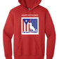 Gildan Hoodie red front