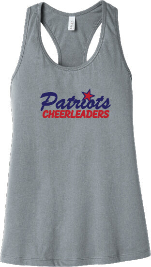 Patriots Cheerleaders Racerback Tank gray