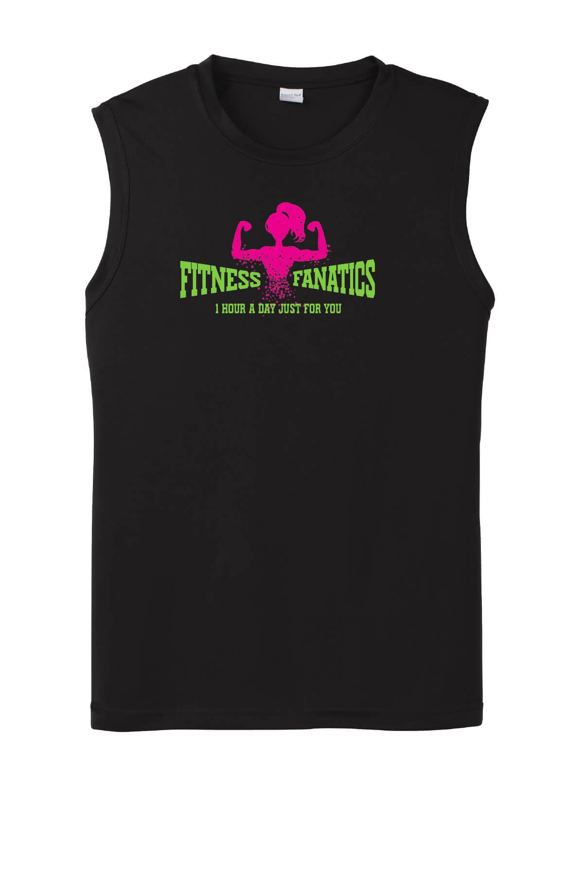 Mens Competitor Tank black with pink