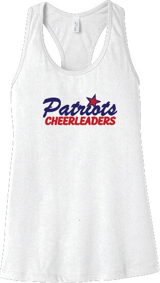 Patriots Cheerleaders Racerback Tank white