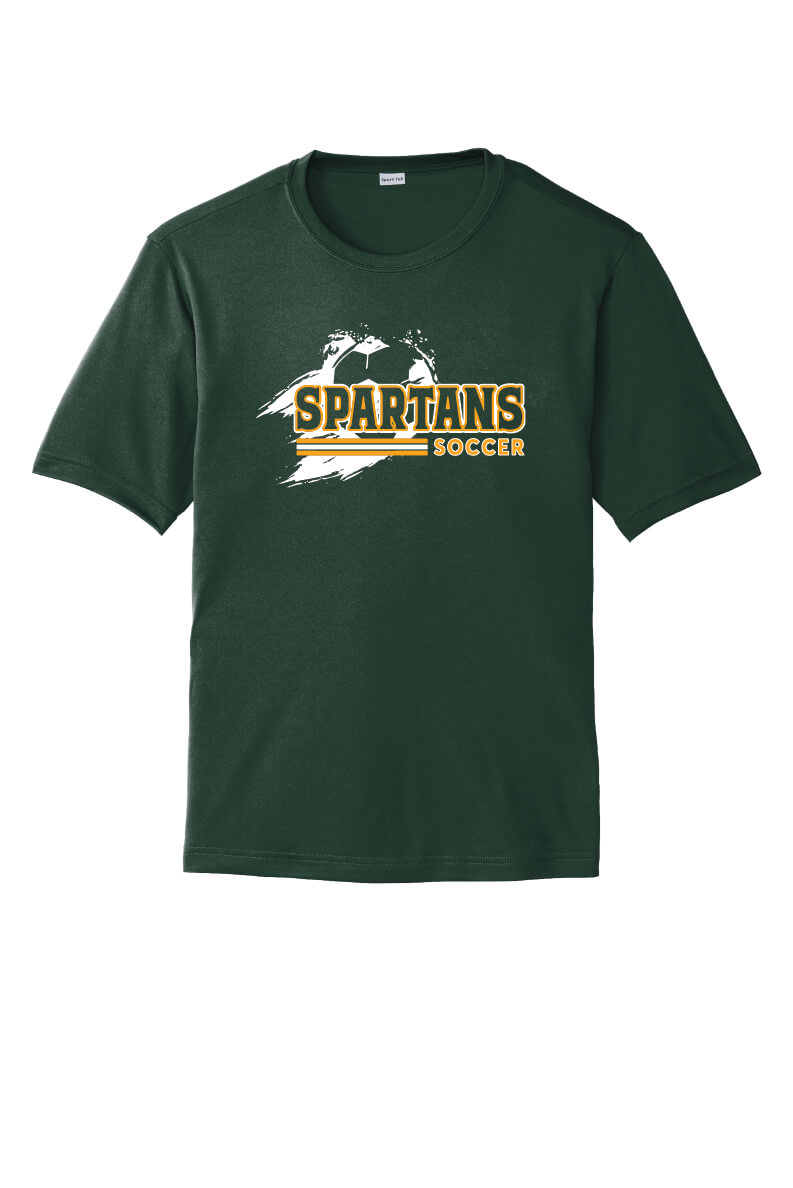 Spartans Sport Tek Competitor Short Sleeve Tee green