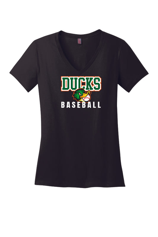 Duck's Baseball V-Neck Short Sleeve T-Shirt