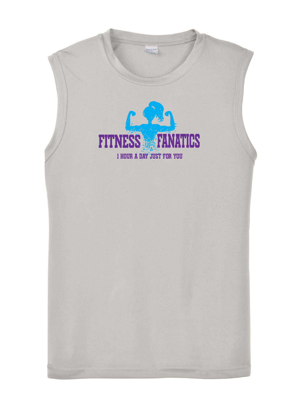 Mens Competitor Tank gray with blue