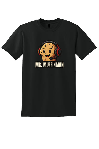 Muffin Man Red Headphones Short Sleeve T-shirt