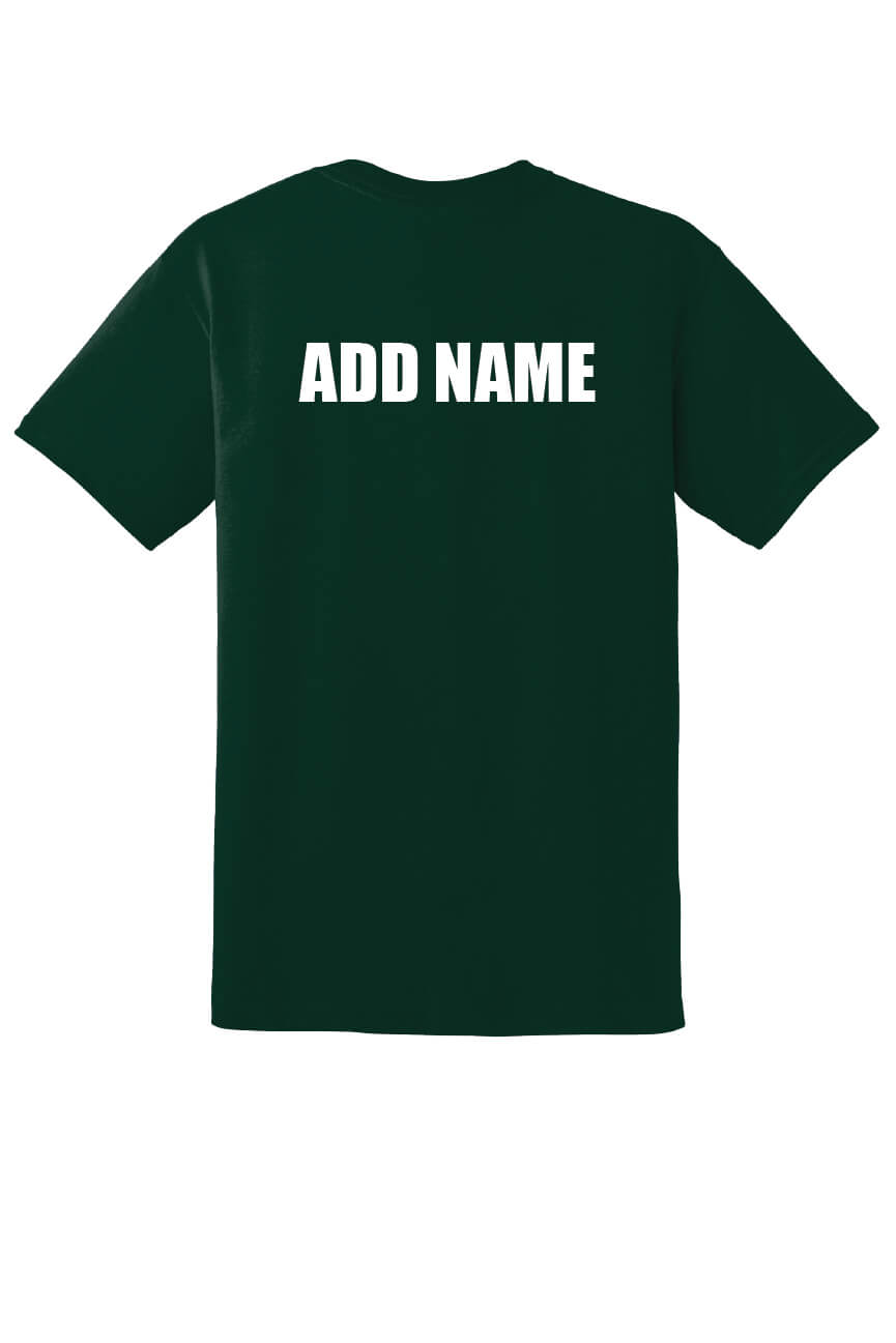 Notre Dame Softball Short Sleeve T-Shirt (Youth) green, back