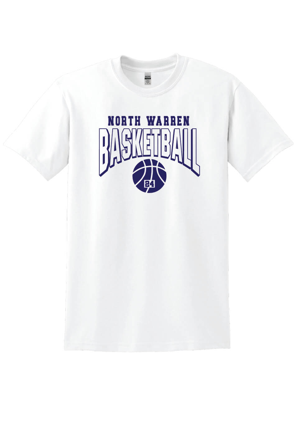 Basketball Short Sleeve T-Shirt (Youth) white