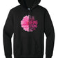 Flower Quote Hoodie black