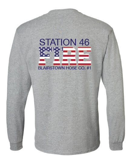 Long Sleeve T-Shirt gray back