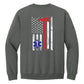 Adult KTFR~FLAG BACK~Crewneck Sweatshirt
