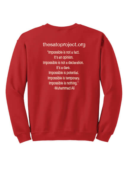 Gildan Crewneck Sweatshirt red, back