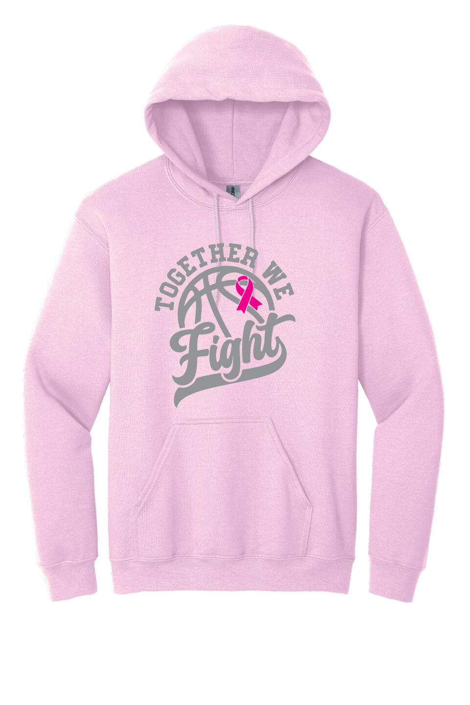 Pink Breast Cancer Fundraising Hoodie, front