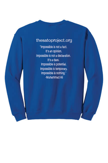 Gildan Crewneck Sweatshirt blue, back