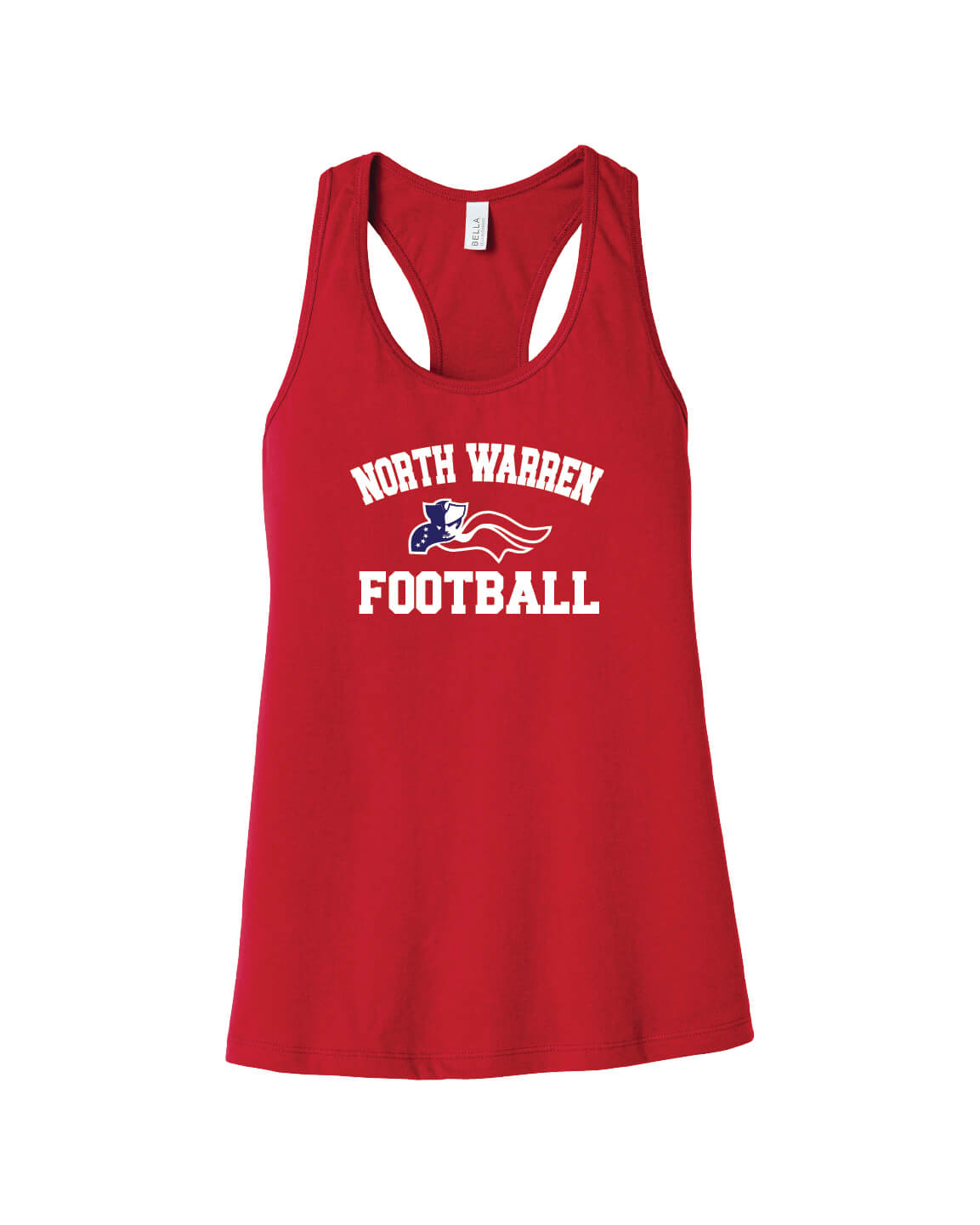 North Warren Patriots Football Racerback Tank red