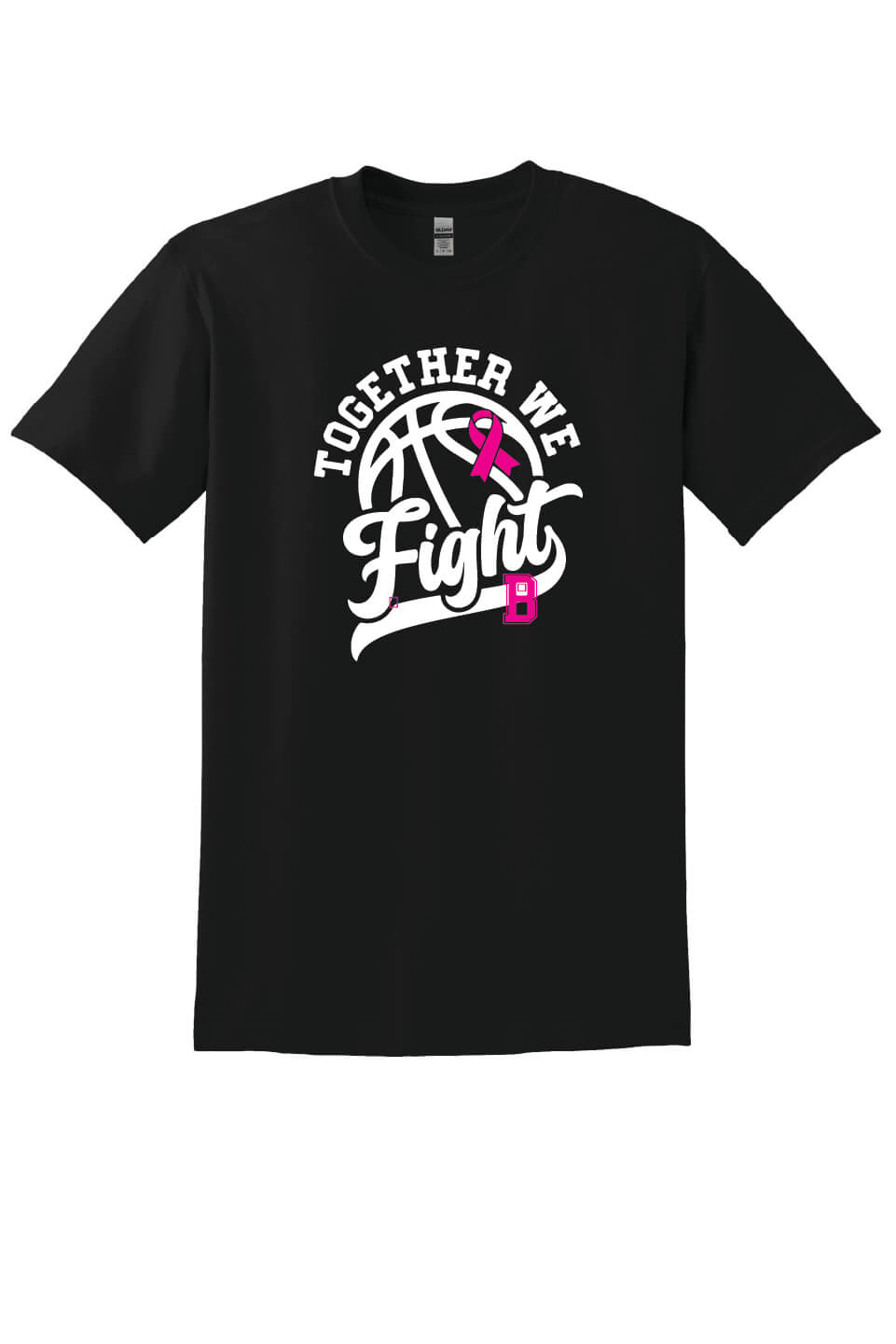 Black Breast Cancer Fundraising T-shirt, front