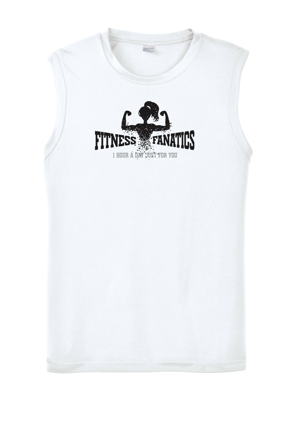 Mens Competitor Tank white with black