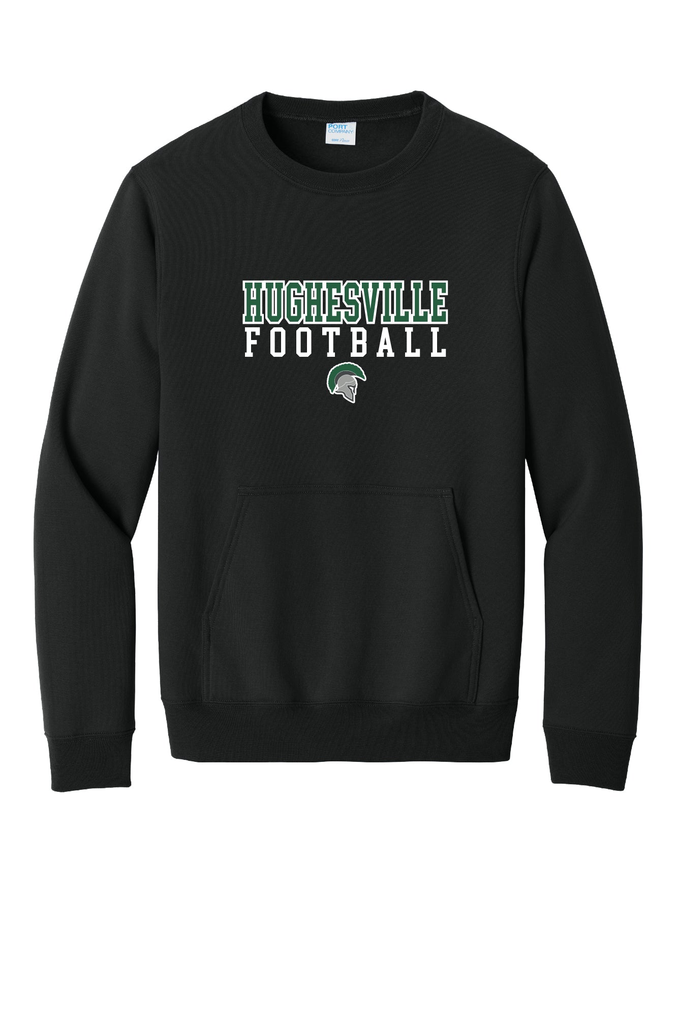 Hughesville Football Crewneck Pocket Sweatshirt