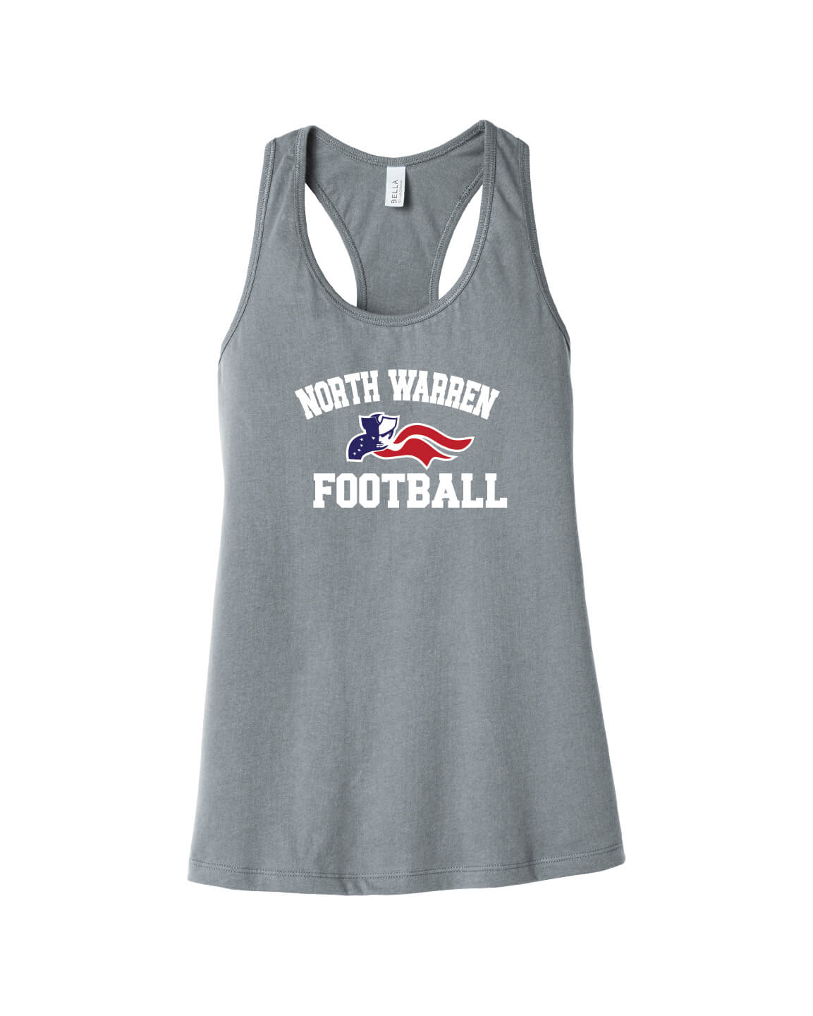 North Warren Patriots Football Racerback Tank gray