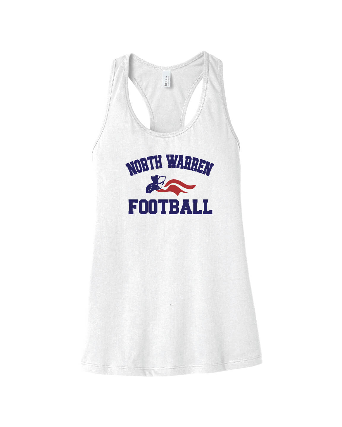 North Warren Patriots Football Racerback Tank white