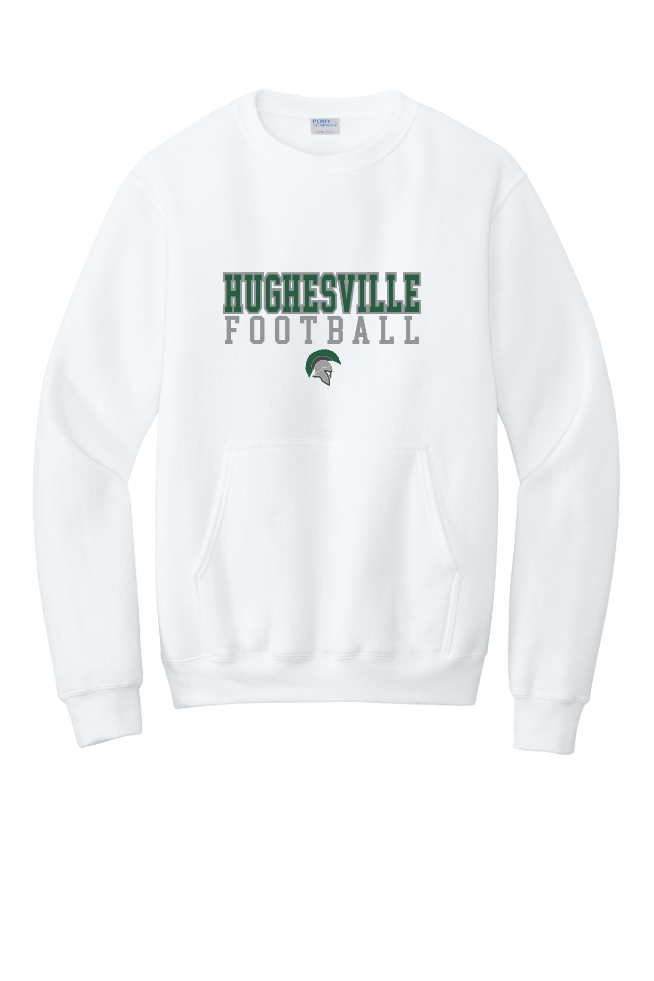 Hughesville Football Crewneck Pocket Sweatshirt