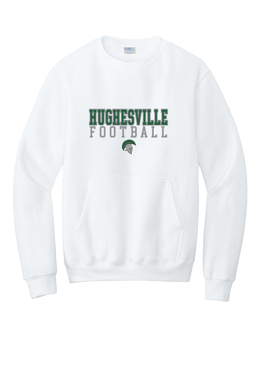 Hughesville Football Crewneck Pocket Sweatshirt