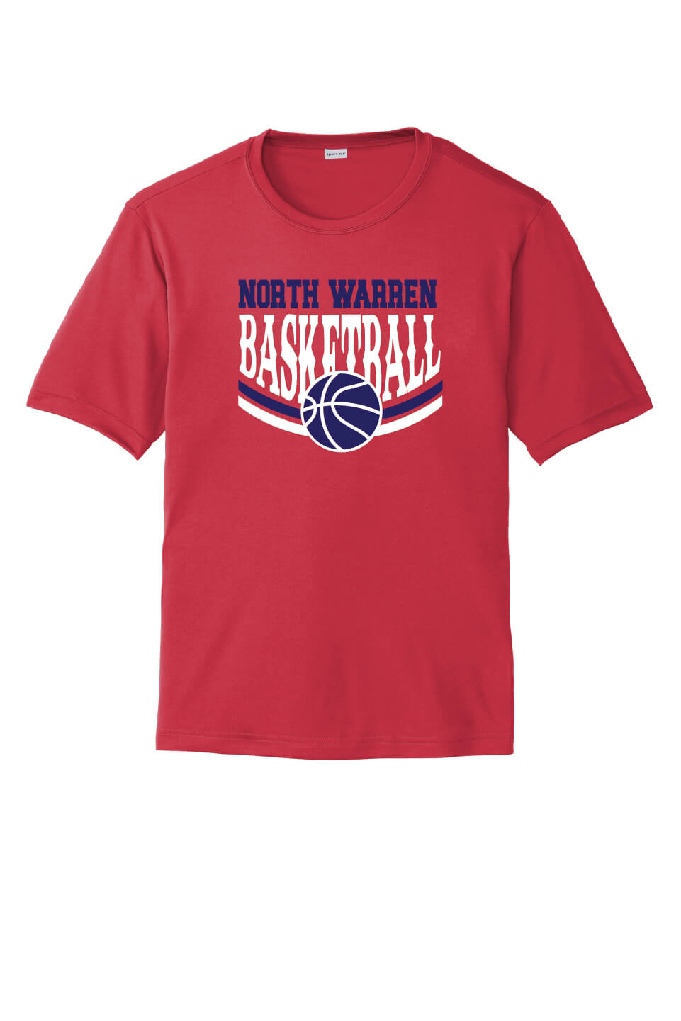 NW Basketball Sport Tek Competitor Short Sleeve Tee red