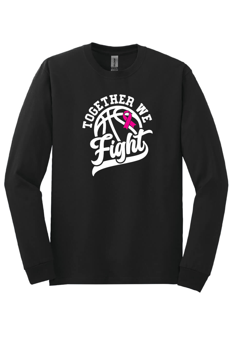 Black Breast Cancer Fundraising Long Sleeve T-Shirt, front