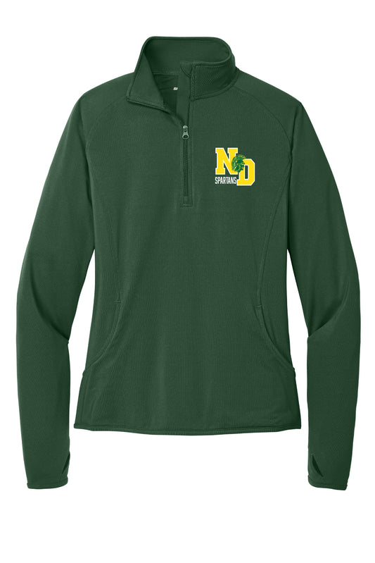 Ladies Notre Dame Sport Tek 1/4 Zip Pullover
