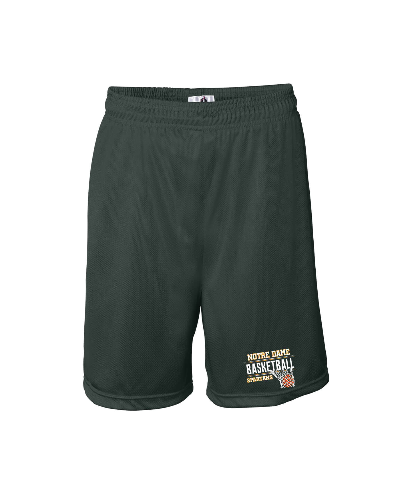 Badger Mini Mesh Shorts (Youth) Notre Dame green