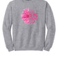 Flower Quote Crewneck Sweatshirt gray