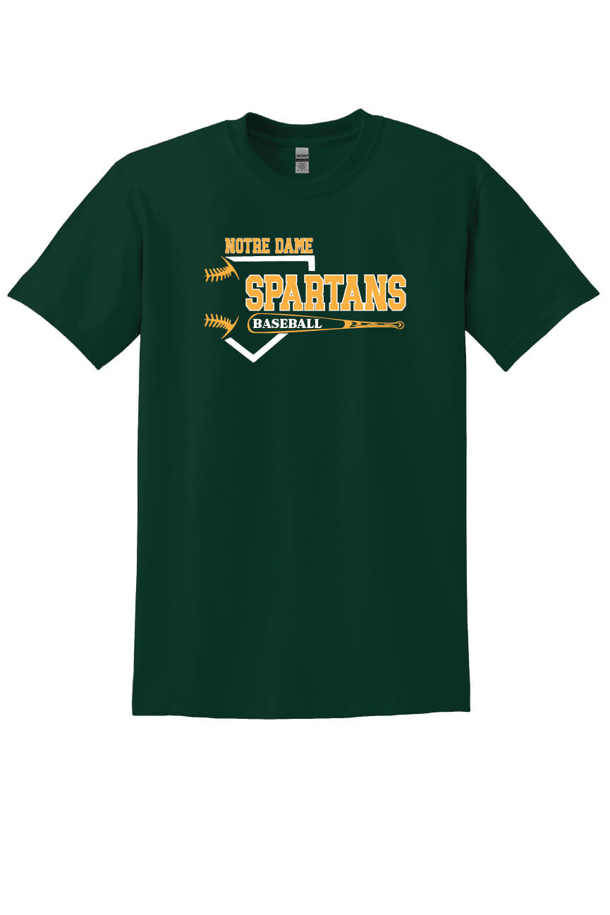 Notre Dame Baseball Short Sleeve T-Shirt green, front