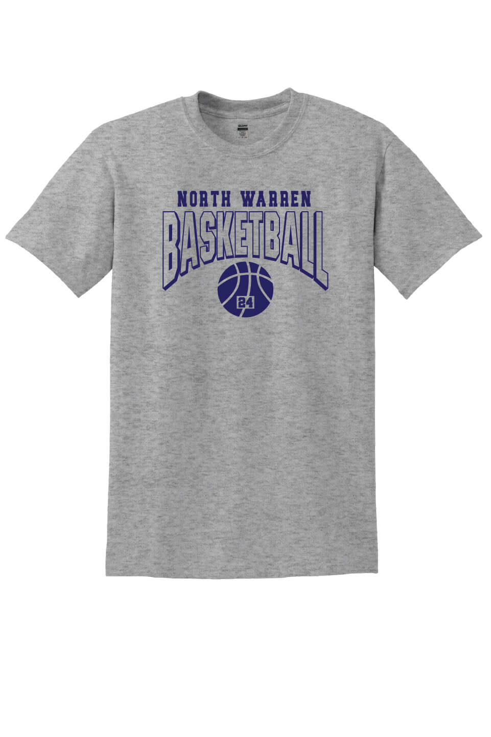 Basketball Short Sleeve T-Shirt (Youth) gray