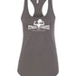 Womens Racerback Tank gray with white