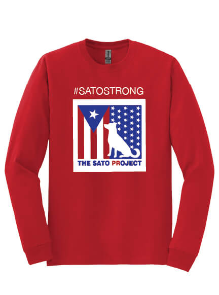 Gildan Long Sleeve T-Shirt red front