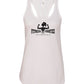 Womens Racerback Tank white with black