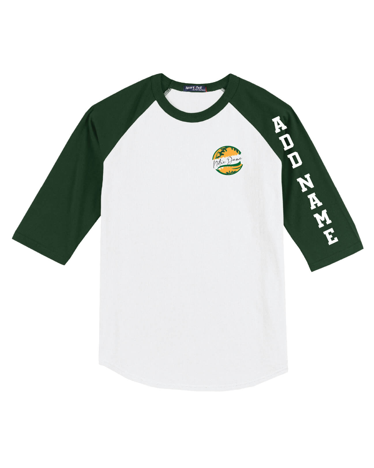 Spartans Sport Tek Colorblock Raglan Jersey green/white front