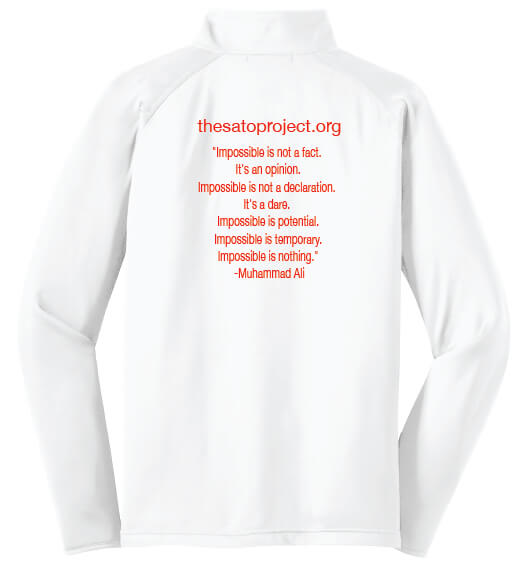 Zip Pullover white back