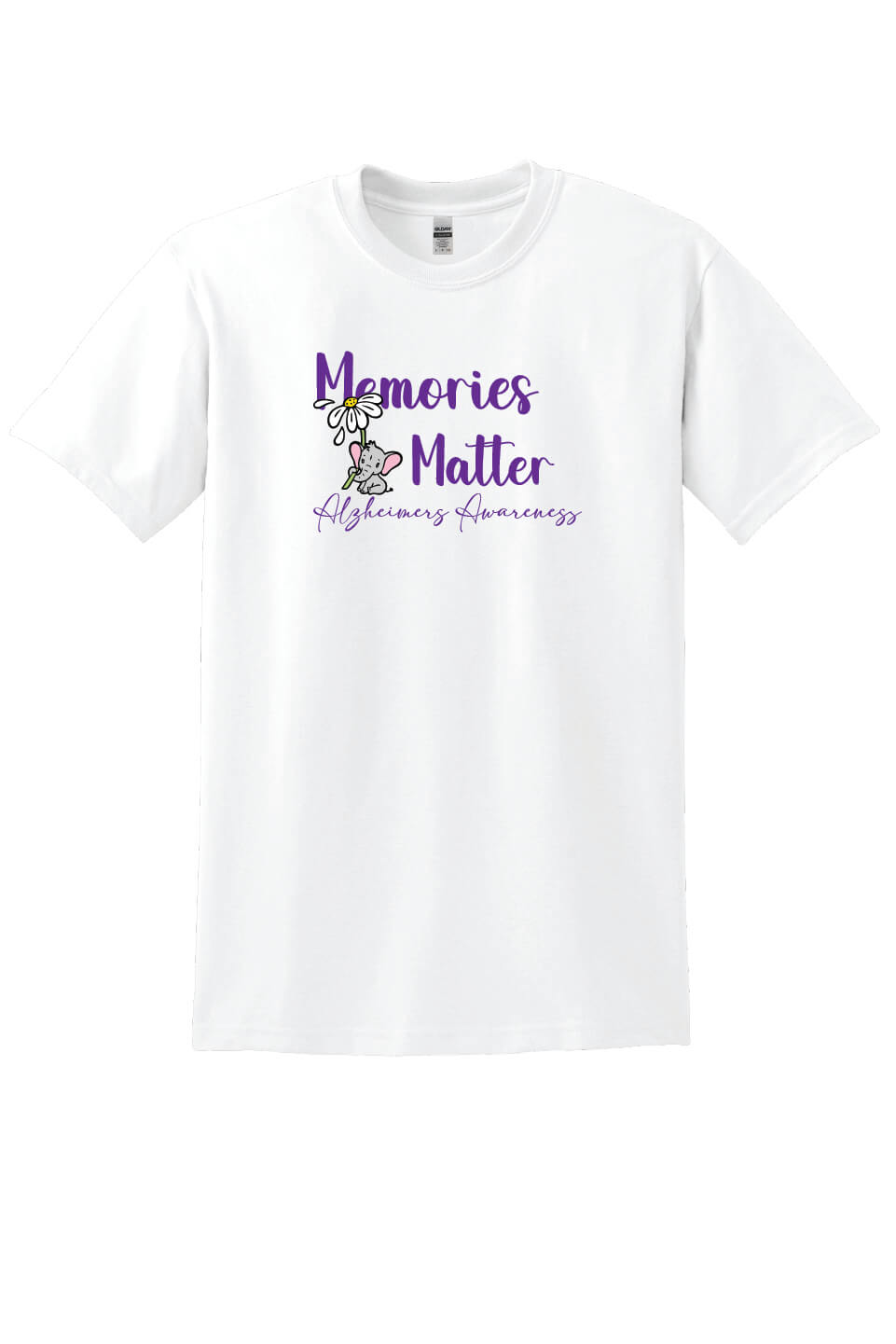Memories Matter - Alzheimers Awareness Short Sleeve T-Shirt white
