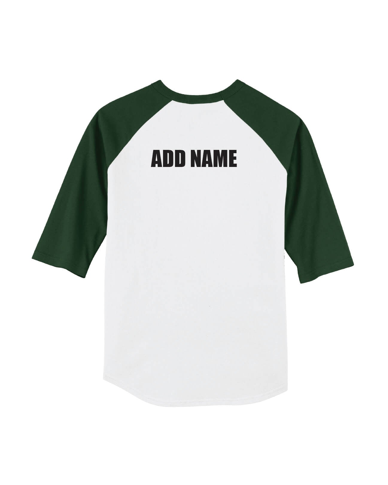 Notre Dame Sport Tek Colorblock Raglan Jersey (Youth) green/white back