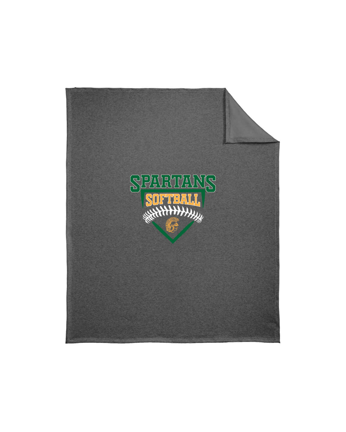 Spartans Softball Sweatshirt Blanket gray