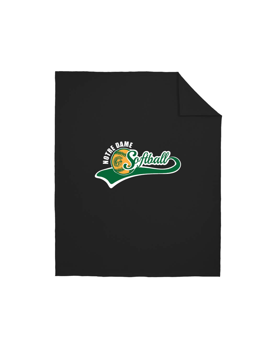 Notre Dame Softball Sweatshirt Blanket black