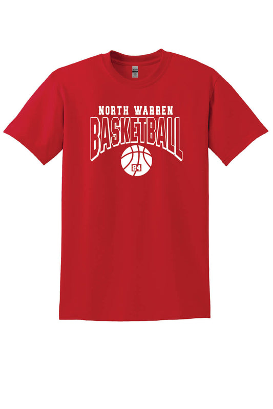 Basketball Short Sleeve T-Shirt red