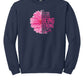 Flower Quote Crewneck Sweatshirt navy