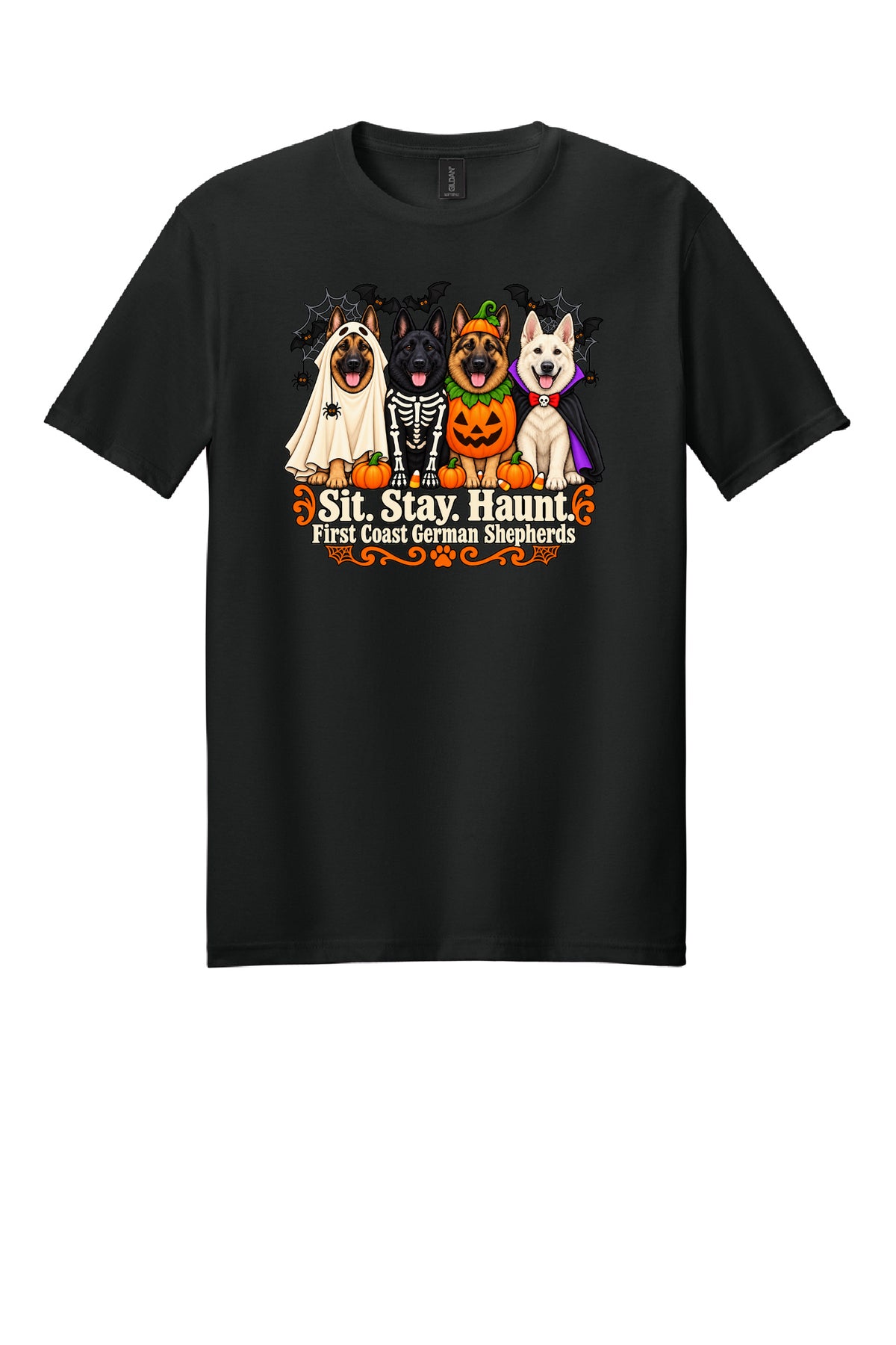 Sit. Stay. Haunt. Short Sleeve T-Shirt