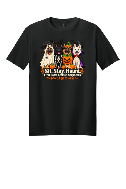 Sit. Stay. Haunt. Short Sleeve T-Shirt