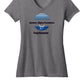 Ladies V-Neck Circle Logo