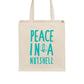 Peace in a Nutshell Grocery Tote